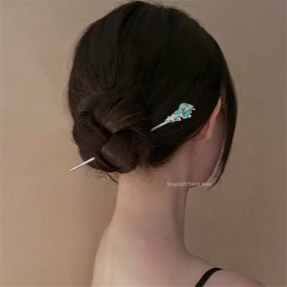 Vintage Jewelry Collection - Tusuk Rambut Kristal Gaya Hanfu Cina,
