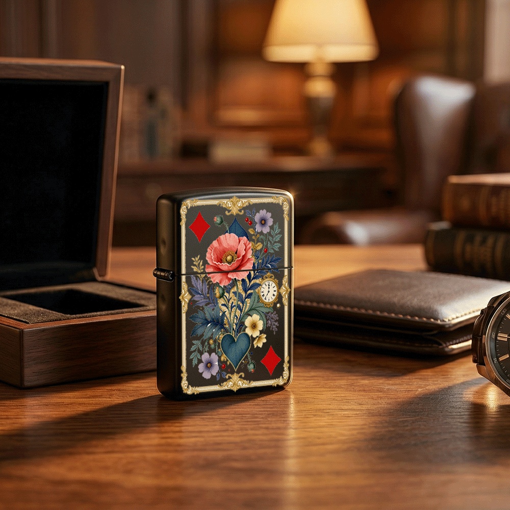 Vintage Collectible Playing Cards - Pemantik Api Model Flip Top Bergaya