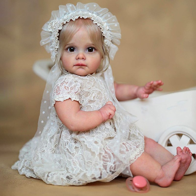 Vintage Collectible Baby Dolls - Boneka Bayi Perempuan Reborn 22 Inci,