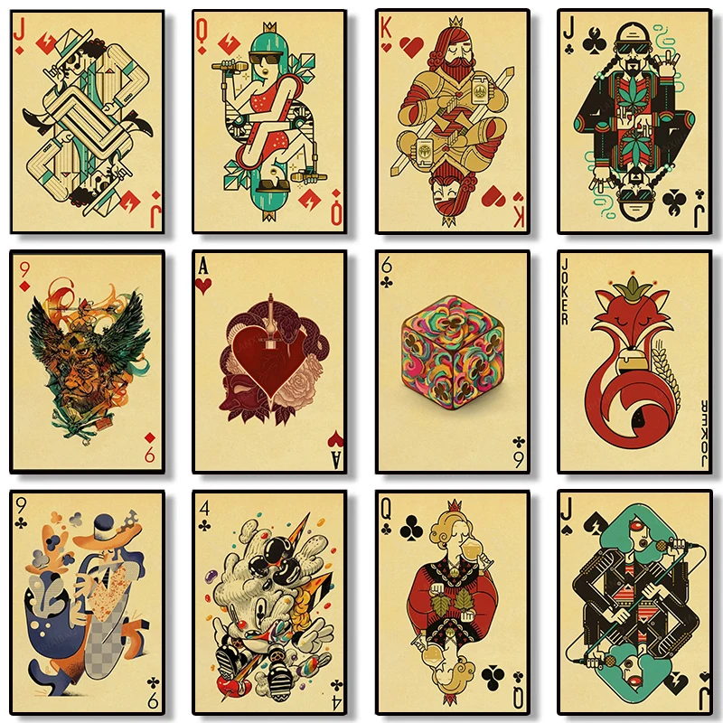 Poster Kutipan Kartu Remi Kole - Vintage Collectible Playing Cards ulasan dan harga