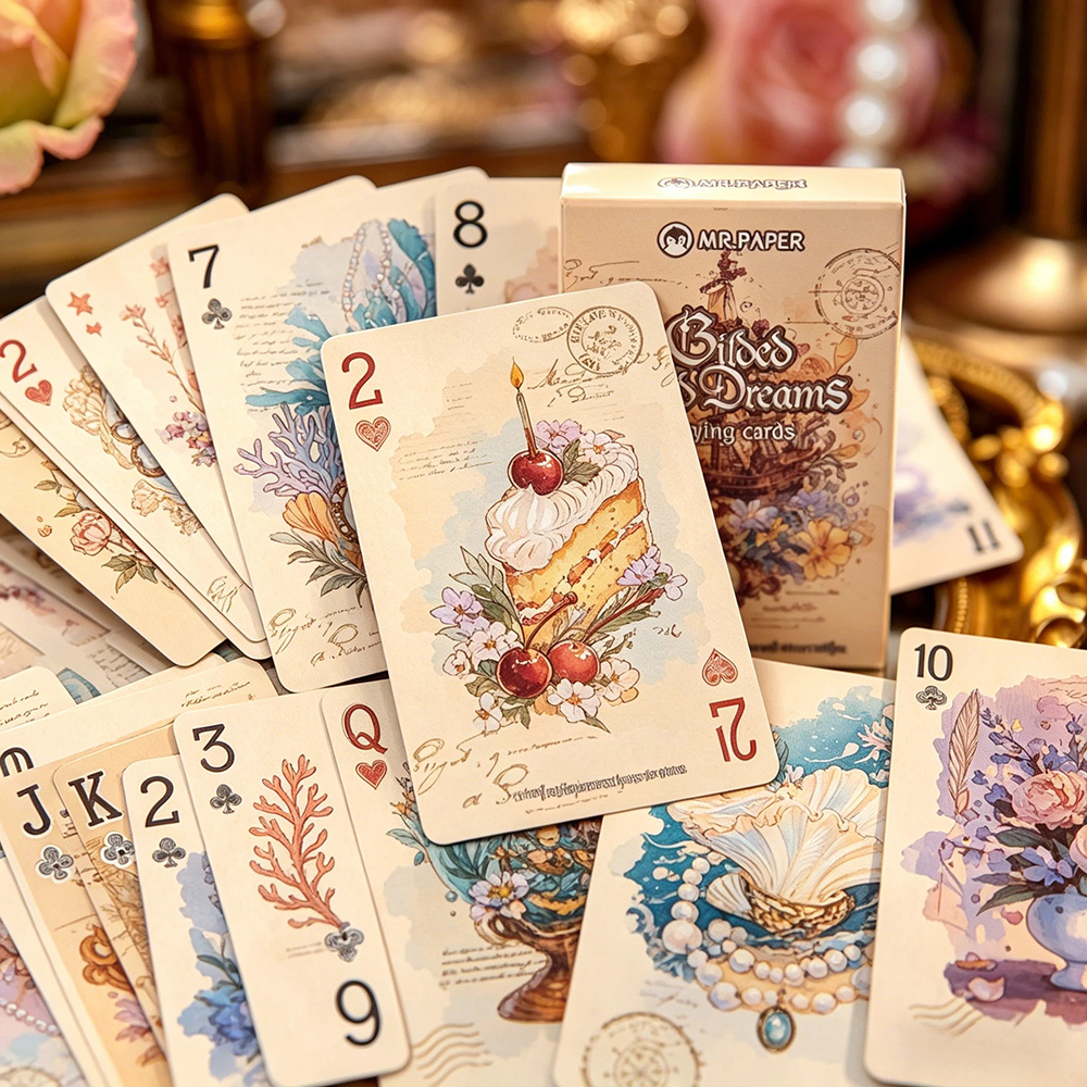 55 Buah Kartu Remi Estetika An - Vintage Collectible Playing Cards ulasan dan harga