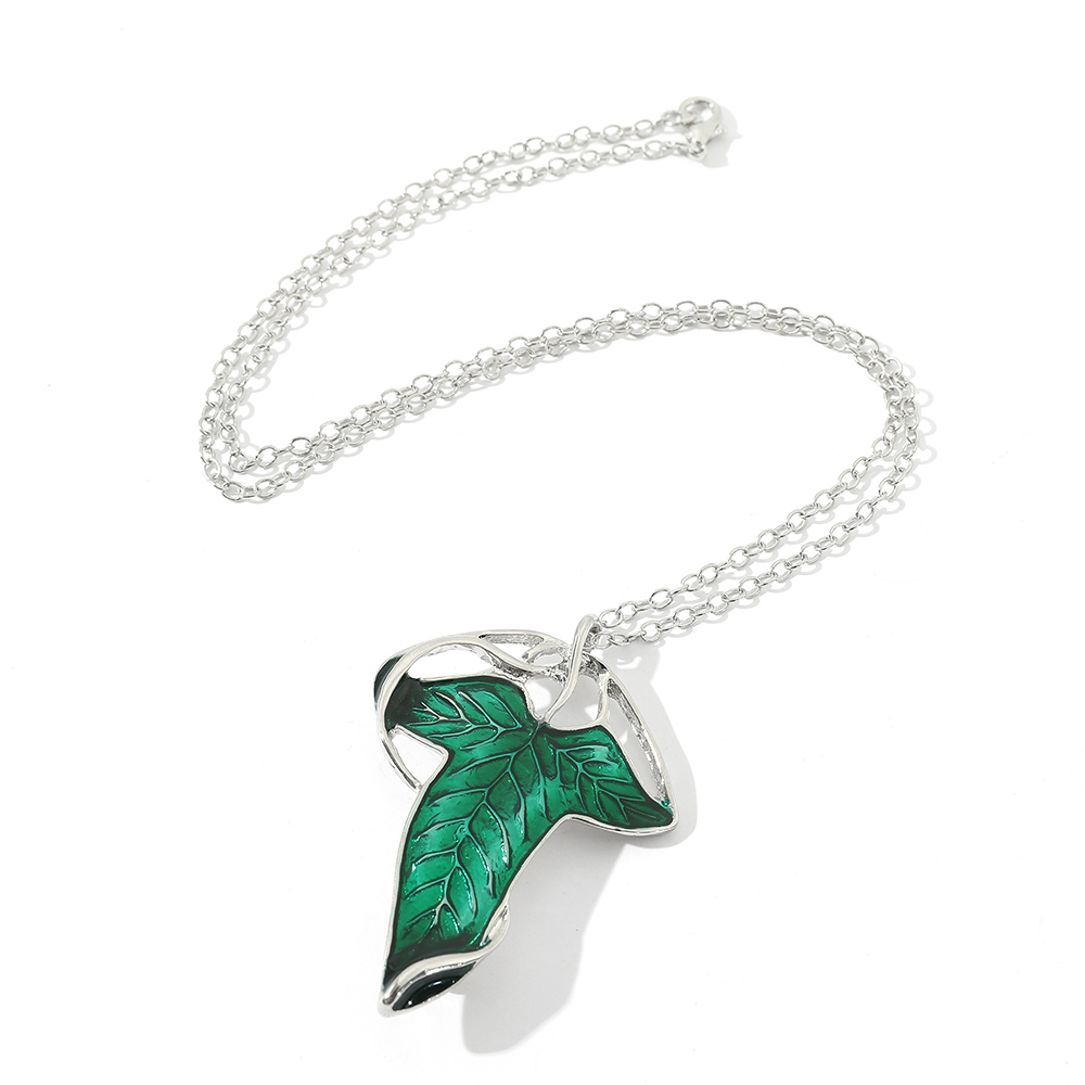 Kalung Liontin Daun Hijau Vint - Vintage Jewelry Collection ulasan dan harga